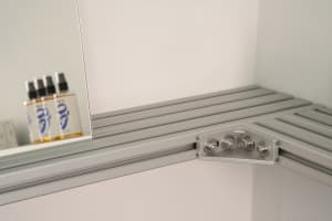 Aluminum alloy closet system components with screws and bolts
