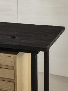 Modern minimalist sideboard made of wood.