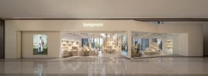 A modern retail storefront featuring ceramic elements.