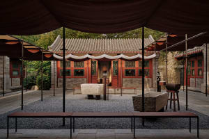 Traditional Chinese residential architecture featuring traditional building materials and design elements.