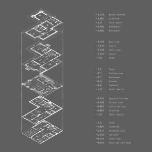 Modern home interior design plan made of paper