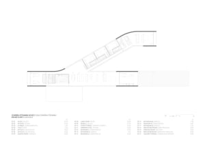 Modern architectural plan of a single-family house with ground floor layout.