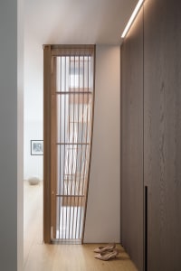 Modern closet interior made of wood