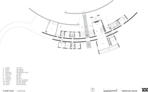 Floor plan of a residential building showing various rooms and spaces.
