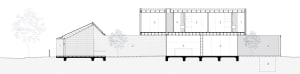 Floor plan of a house with various labeled sections and dimensions.