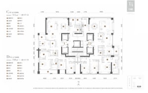 B-Type residential floor plan showcasing mixed materials