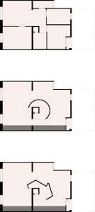 A detailed 2D architectural drawing of a residential layout.