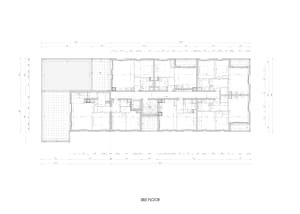 3rd floor residential architectural floor plan with room layouts and dimensions.