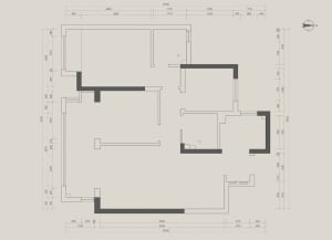 Detailed architectural floor plan for a modern residential interior