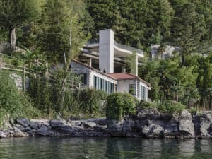 A modern residential building constructed with concrete materials.