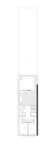 A minimalist grey kitchen floor plan with an open layout and modern design.