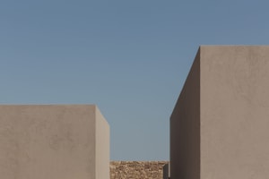 Modern building with concrete walls.