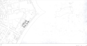 An architectural blueprint outlining an urban design plan.