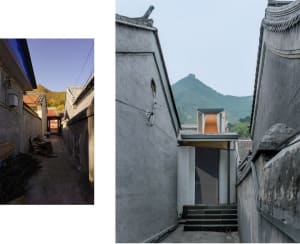 A stone staircase with a modern design.