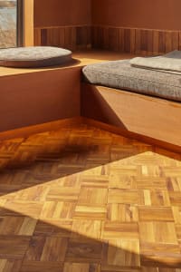 Wooden flooring in an interior design setting