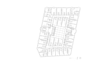 2D architectural drawing of an office layout