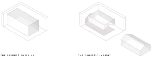 Two views of a well-organized office space with a doorway, window, and linework in the floor plan, possibly a house or office building