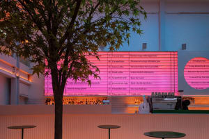 Inviting restaurant interior with a bar area, dining tables, and comfortable seating