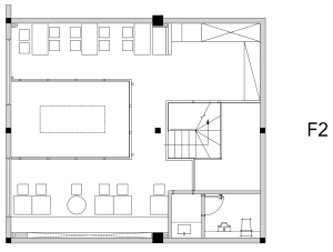 Empty modern room with concrete walls, clean lines, and a minimalist design