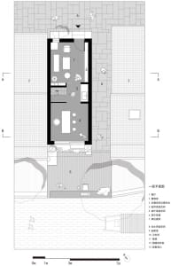 Two-story house floor plan with modern design, open spaces, and efficient layout