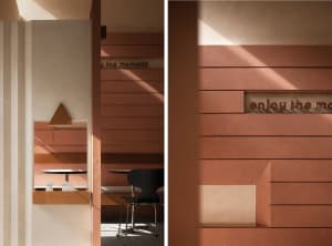 A restaurant interior with wooden furniture, inviting atmosphere, and comfortable seating areas