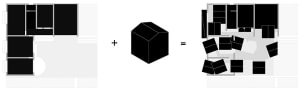 A simple black box with a white background, no labels or measurements