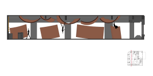 Cozy living space with chairs, couches, and dining tables, featuring a comfortable atmosphere and warm ambiance