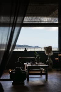Cozy Oceanfront Dining Area with Seaside View