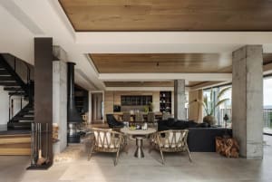 Cozy Open Concept Living Space with Fireplace