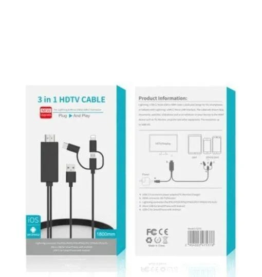 3-in-1 HDTV Universal Cable (HDMI+VGA+AV) thumbnail 2