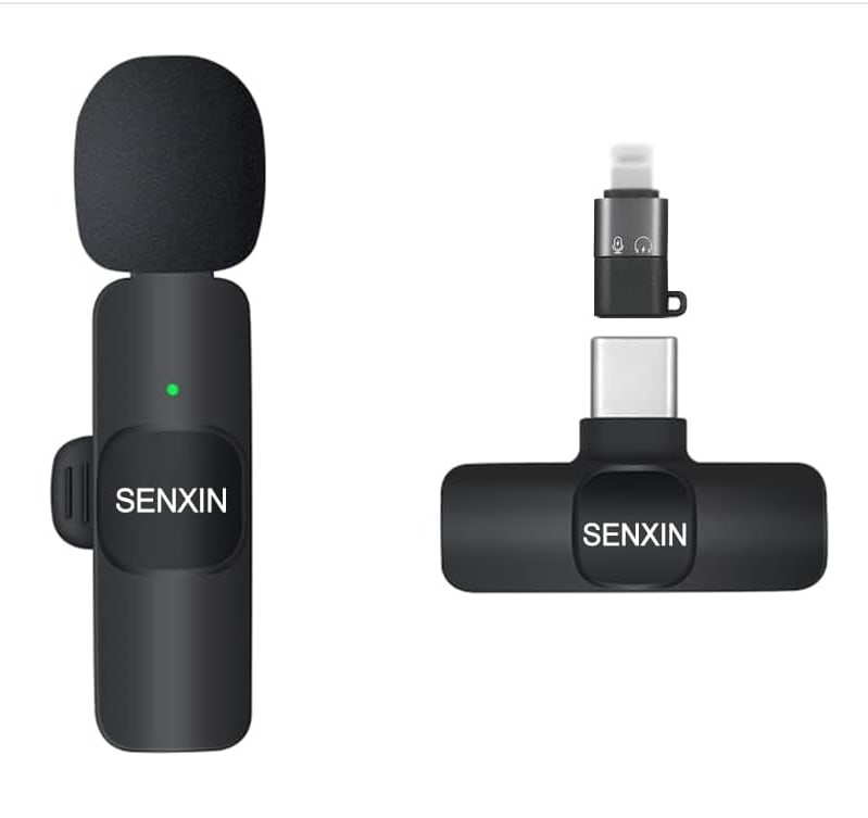 K8 Wireless Lavalier Microphone Plug and Play iPhone Android thumbnail 4