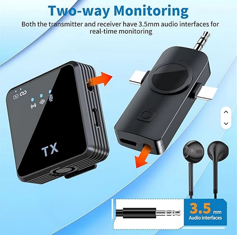 3 in 1 F11-2 Wireless Microphone Hands Free - Image 1
