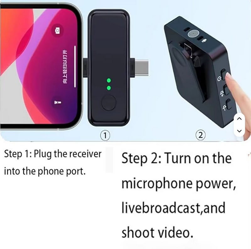 3 in 1 F11-2 Wireless Microphone Hands Free thumbnail 2