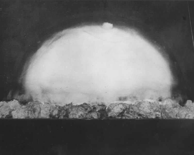 Fireball of the Trinity nuclear test, 53 milliseconds after detonation