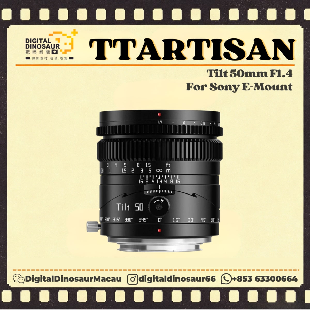 TTARTISAN Tilt 50mm F1.4 For Sony E-Mount