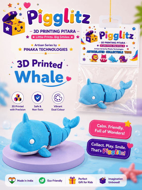 Pigglitz 3D Printed Whale