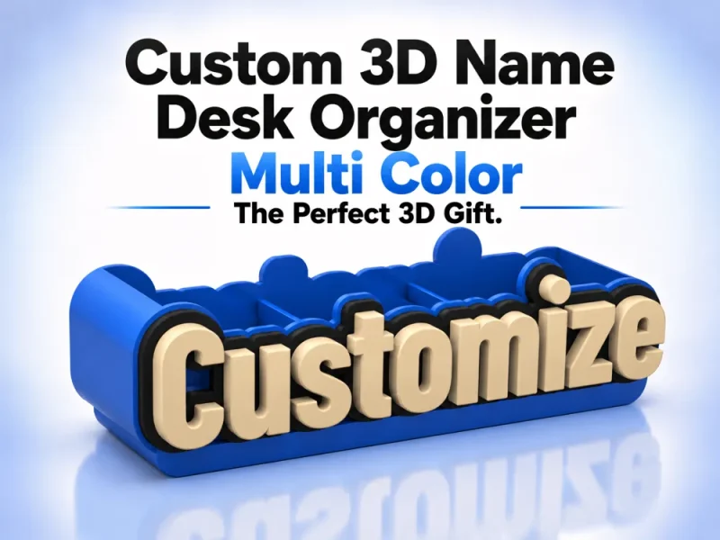 Custom Name Desk Organizer