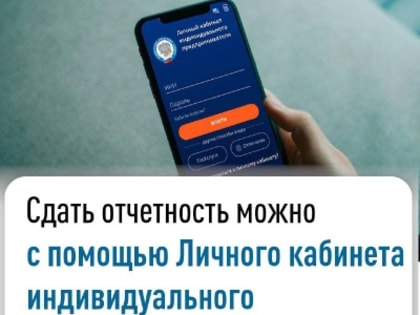 Сдать отчетность можно с помощью Личного кабинета индивидуального предпринимателя