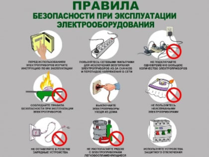 Правила пожарной безопасности при эксплуатации электрооборудования