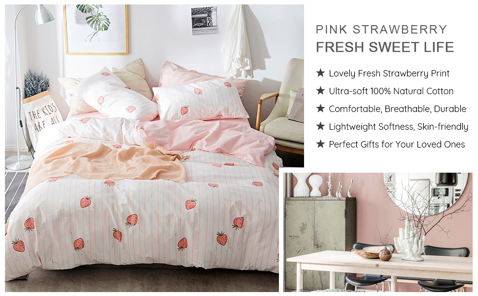 Strawberry Aesthetic Bedding Set 🍓