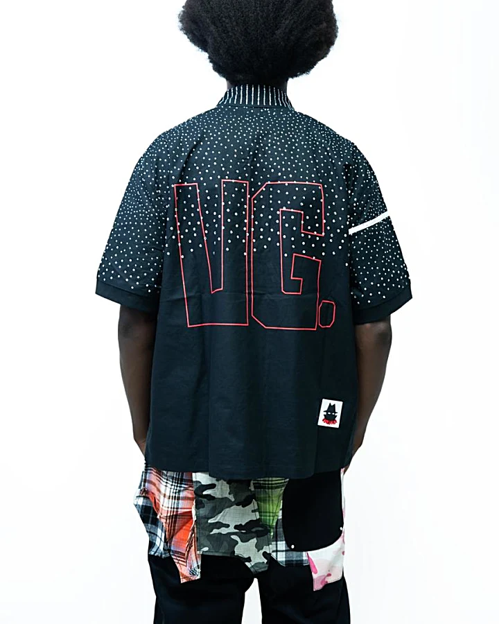 Binary Bling Button-Down Shirt. Black additional image 1