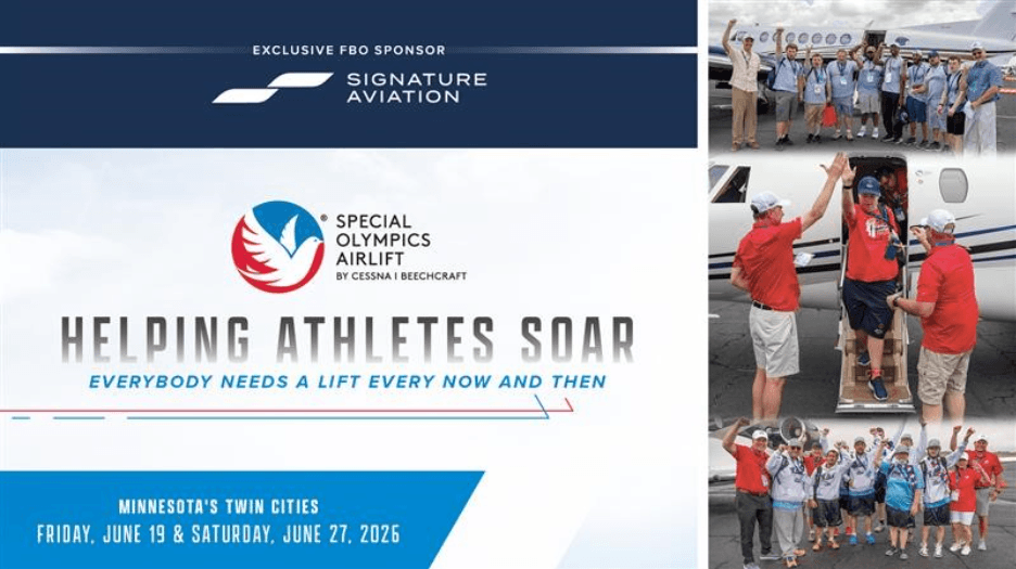 Textron Aviation announces Signature Aviation as Exclusive FBO Sponsor for 2026 Special Olympics Airlift