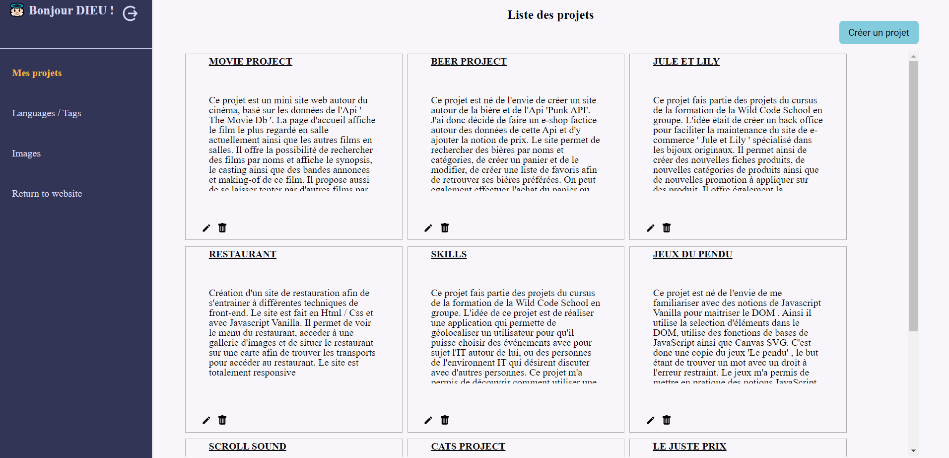 Portfolio Back Office