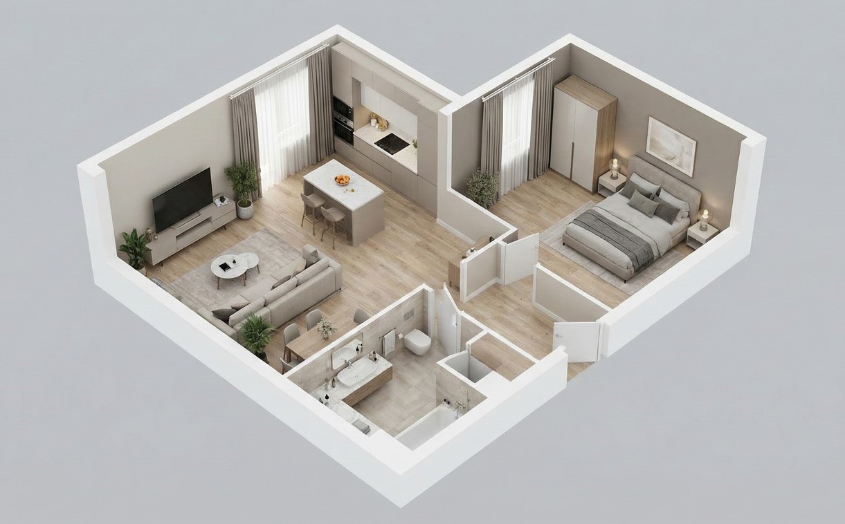 3D floor plan visualization service - WiseArchi