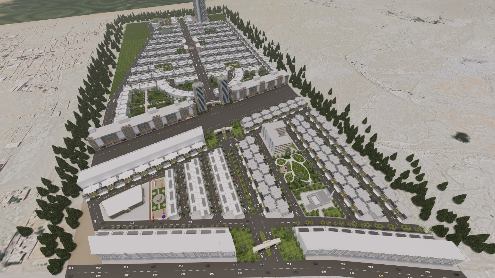 Exterior architectural visualization of luxury villa by WiseArchi