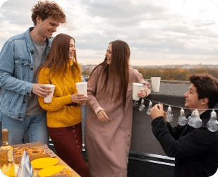 Visit a rooftop bar/cafe