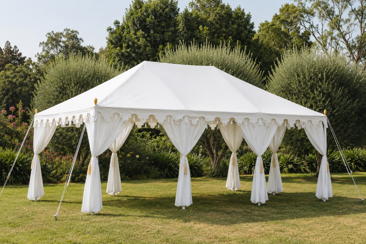 Marquees, Size: 20*20 · Color: White. Example photo from Boblys Rentals.