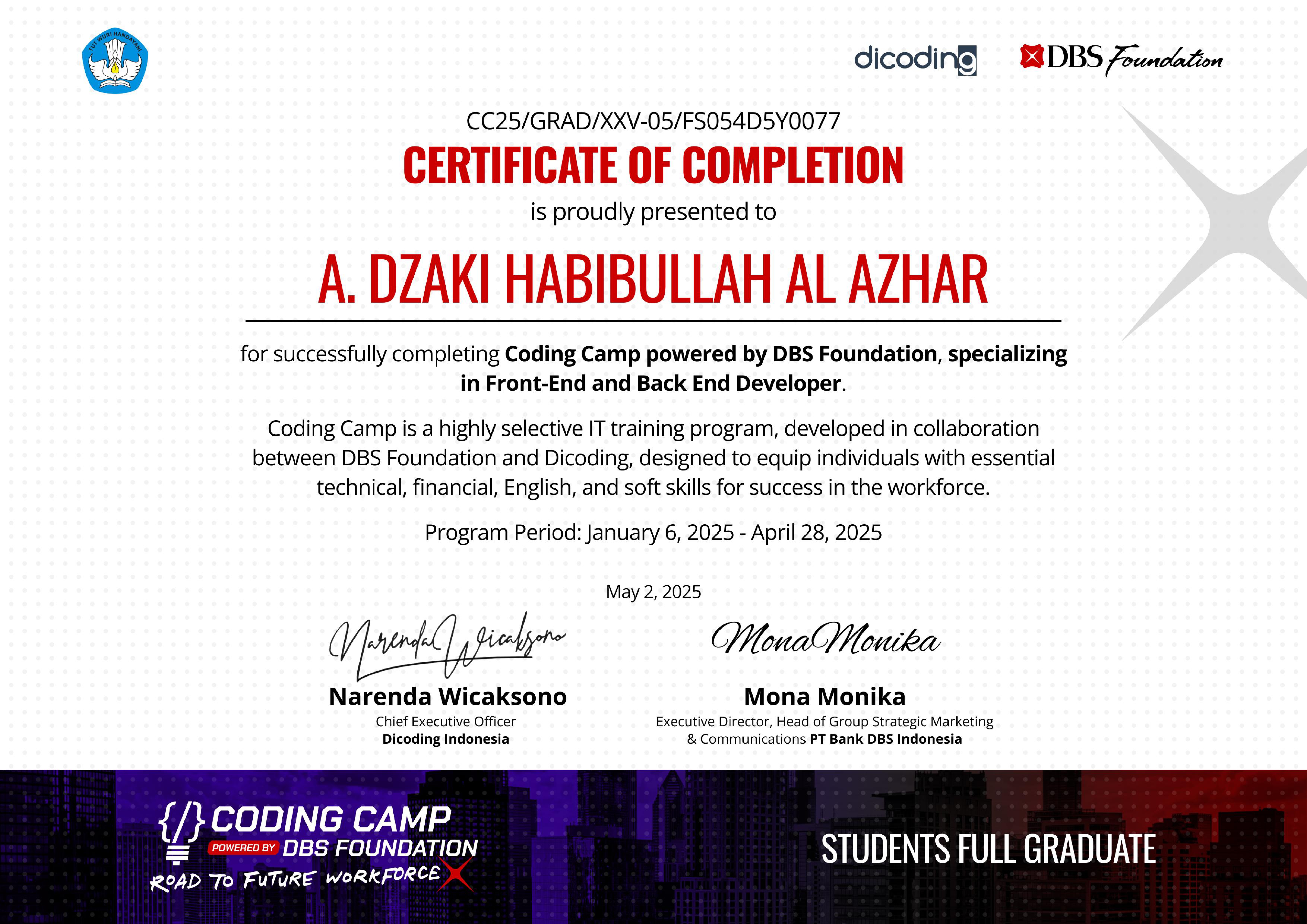Coding Camp 2025 – Fullstack Developer