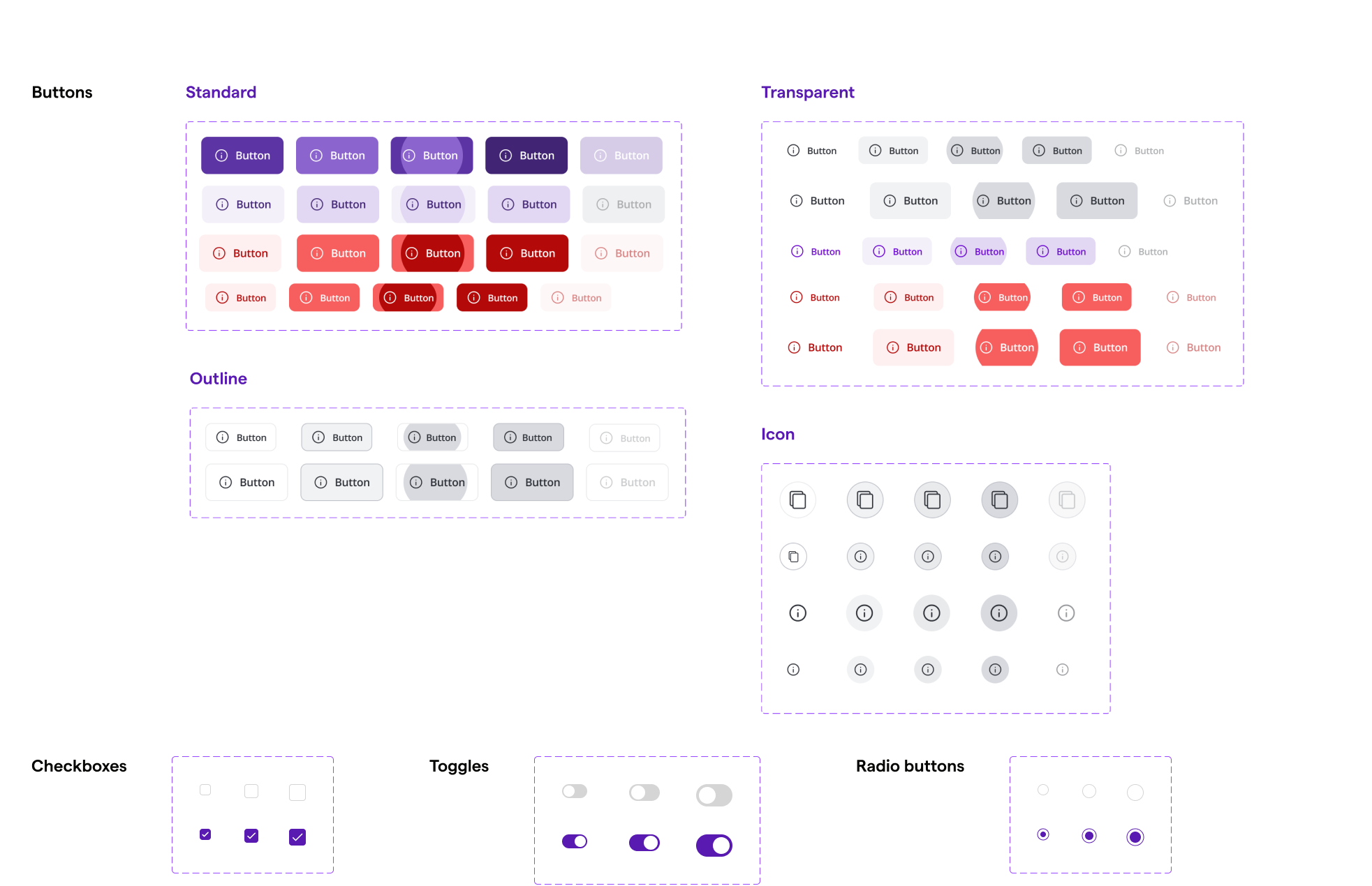 Component library — form elements