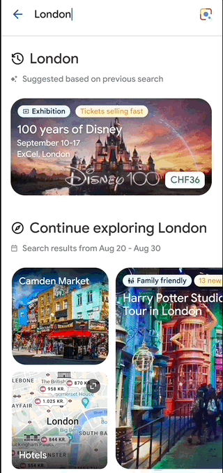 Rediscover the journey high-fidelity prototype